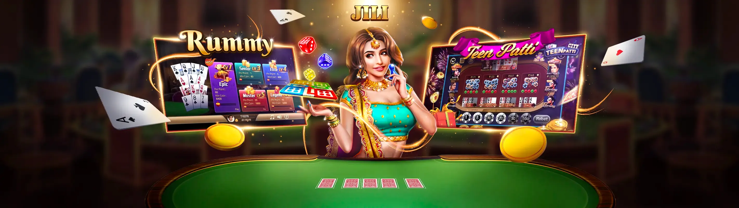 Hình ảnh hero với chủ đề trò chơi slot game sôi động