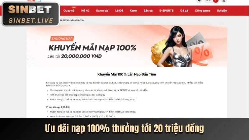 Bước 1: Truy cập bet20 link mới chính thức